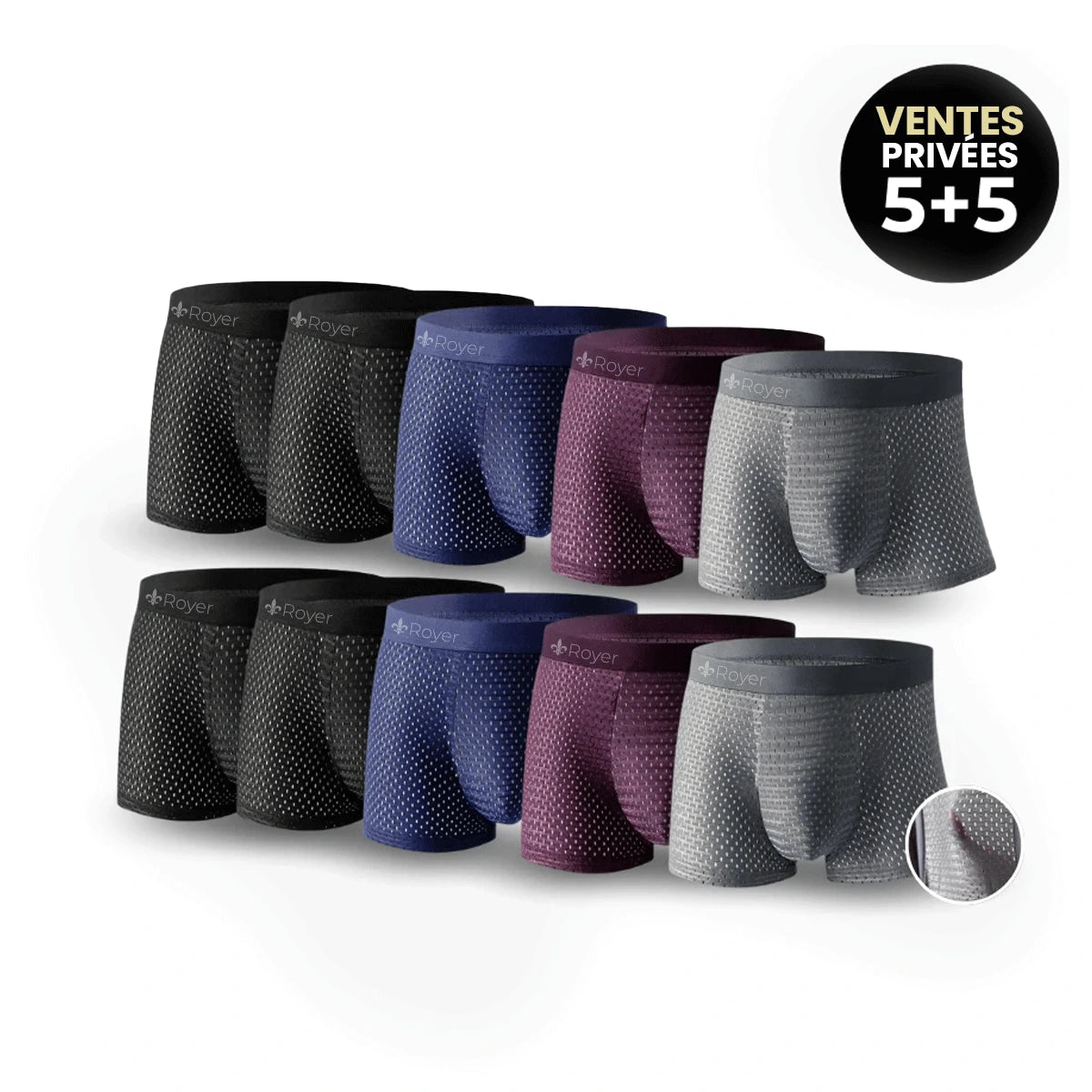 Boxers en Fibre de Bambou – Confort Absolu & Durabilité Garantie (Achetez 5, Recevez 5 GRATUITS!)