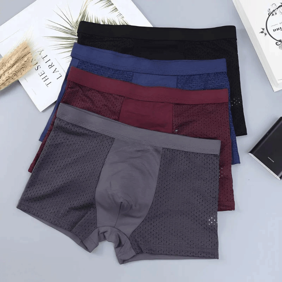 Boxers en Fibre de Bambou – Confort Absolu & Durabilité Garantie (Achetez 5, Recevez 5 GRATUITS!)